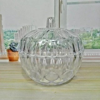 1 PCS TOPLES SNACK MIKA PLASTIK BAHAN TEBAL / toples kristal / toples plastik