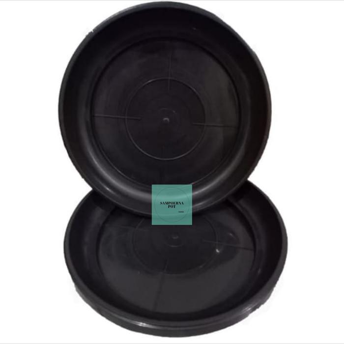 tatakan hitam pot tanaman 31cm untuk pot 35cm