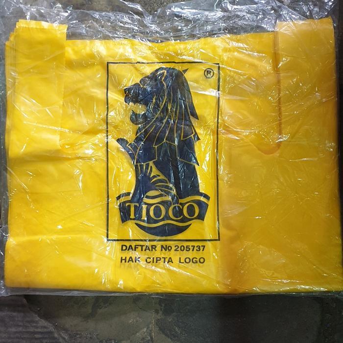 Stok Baru Kantong Kresek Kuning merek Tioco ukuran 40 cm- Plastik Kuning