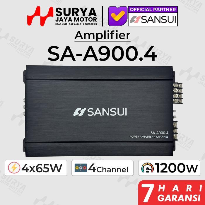 Sansui SA-A900.4 Power Amplifier 4 channel 4x65W 1200W Max Power SAA9004 Audio Mobil