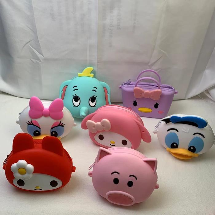 Pf Tas Selempang Anak Dewasa Jelly Silicone Karakter Carton Disney Imp Co