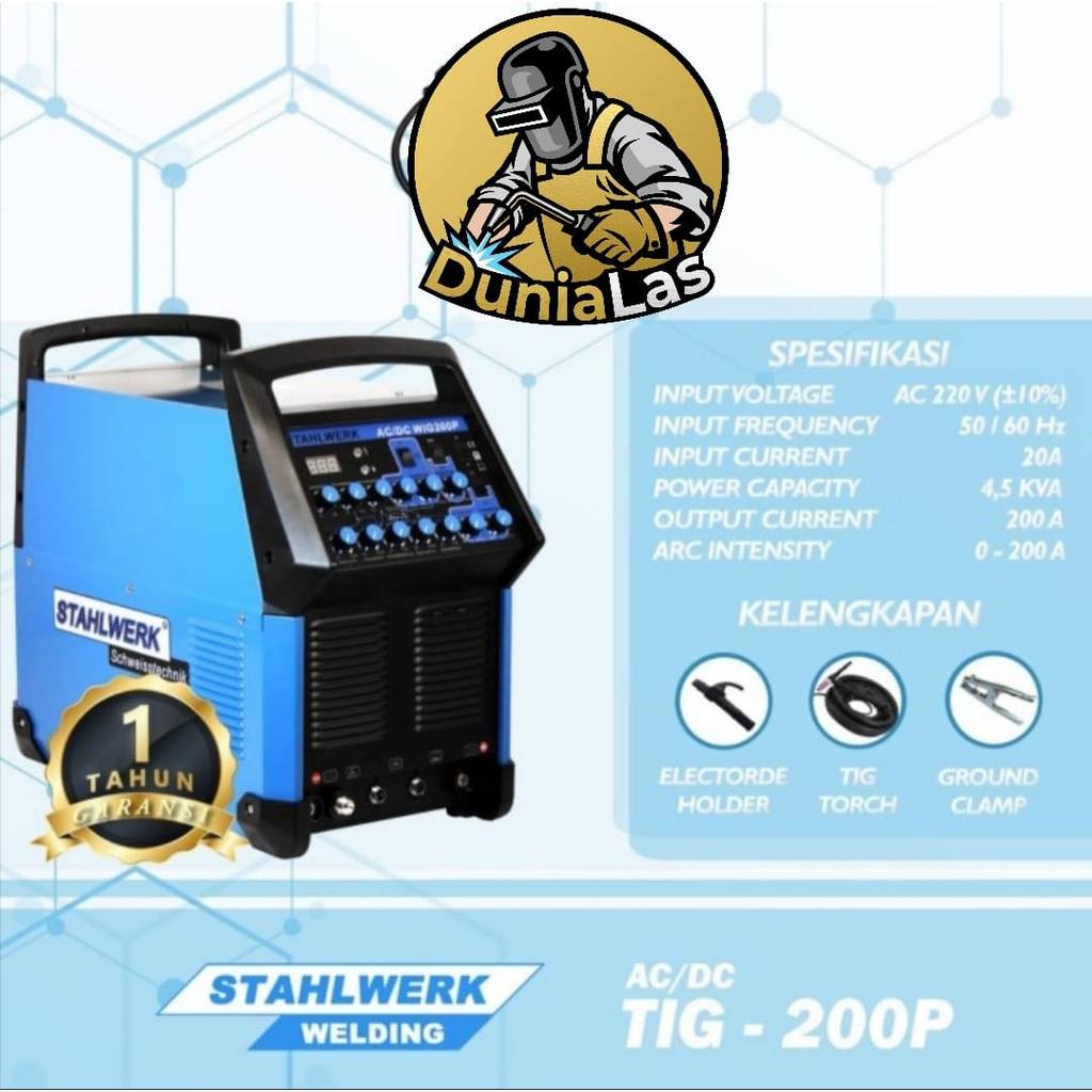 Mesin Las Stahlwerk Argon AC / DC TIG 200P (Pulse)