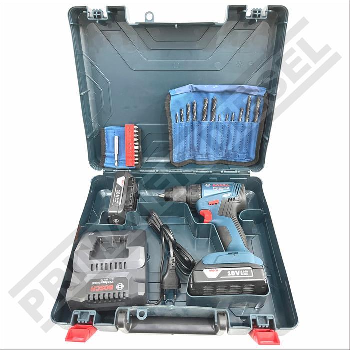 (BOSCH GSR-185-LI) Mesin Bor Tangan 10mm BATERAI 18V GSR185 BOSCH / CORDLESS Impact Drill Bor Besi