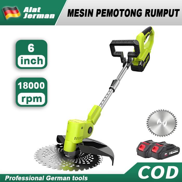 Monake Alat Jerman Cordless Mesin Potong Rumput Pemotong Rumput Listrik Pemangkas Cordless Lawn