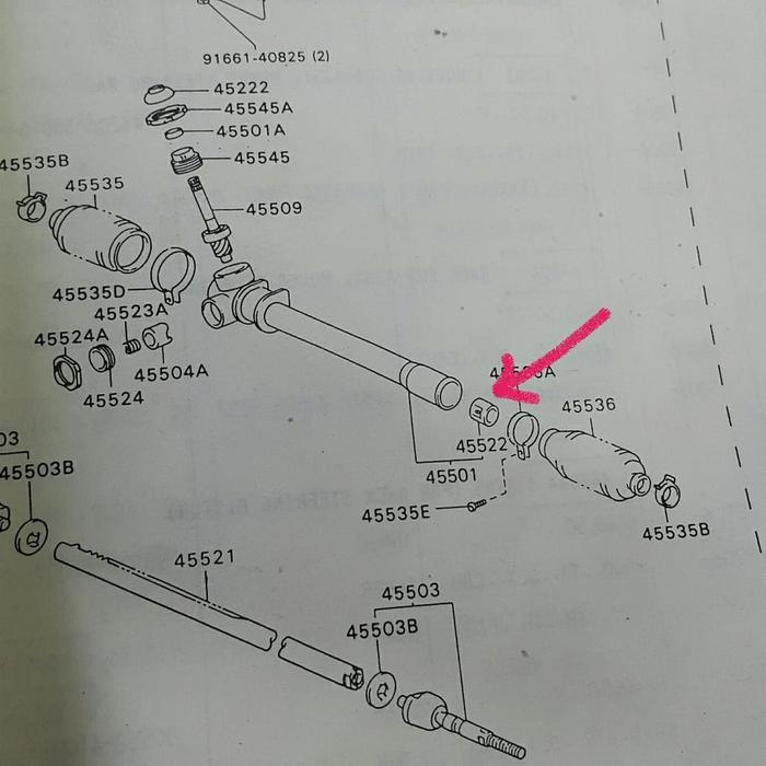 Bush Rack Stir Kijang Super 1990-1991 Original
