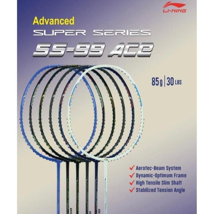 Raket Badminton Lining Super Series Ss 99 Ace Original Full Set