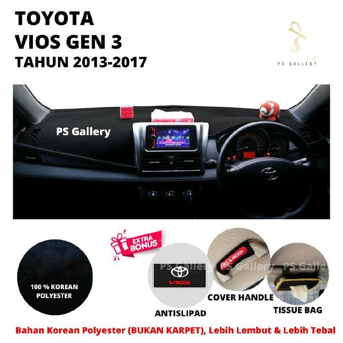 Alas Dashboard Mobil Vios Gen 3 Tahun 2013-2017 Aksesoris Cover Dasbor Premium