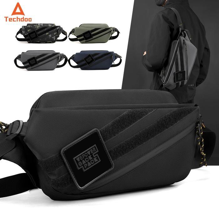 Aerostreet - Sling Bag Cowok Tas Selempang Nilon Waterproof Tas Pria Ts234