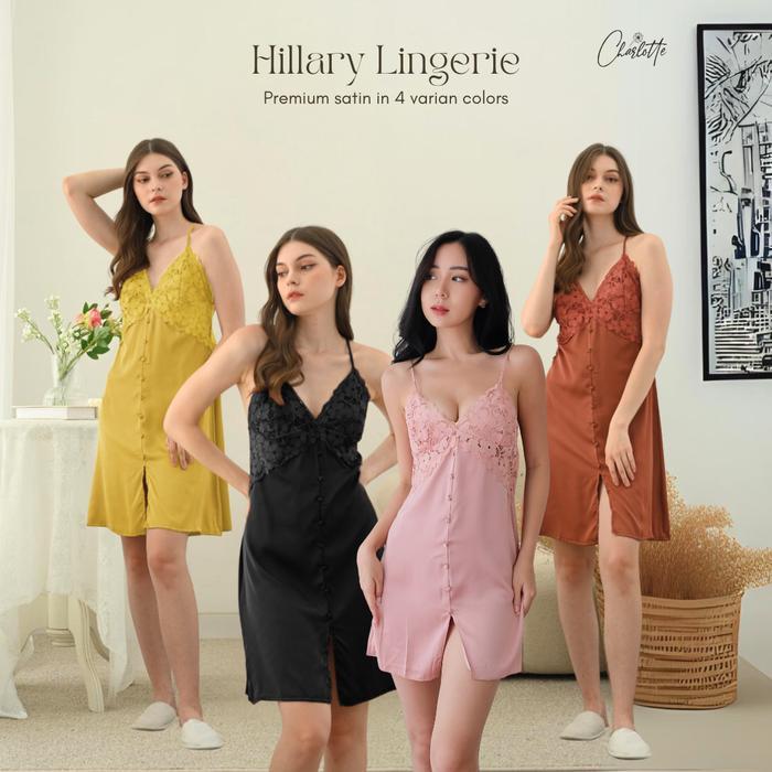 Diskon CHARLOTTE- Hillary Dress Satin Setelan Seserahan Premium