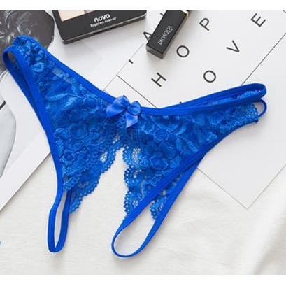 Diskon open g string Renda Transparent Seamless Thongs c122