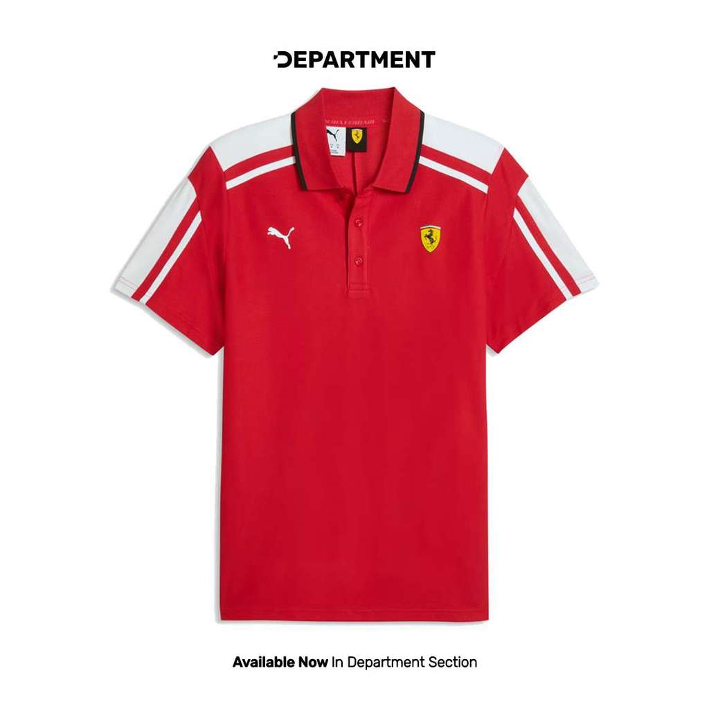 PUMA Kaos Polo Pria SCUDERIA FERRARI MT7 63583102 ORIGINAL