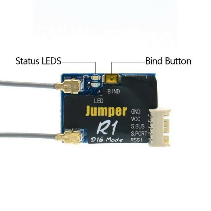 JUMPER R1 FRSKY D16 SPORT AND SBUS 16CH MICRO TELEMETRY RX RECEIVER