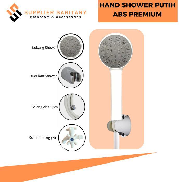 Onda Waterpro Sanitary - Shower+Kran Cabang Plastik Pvc Karet Selang