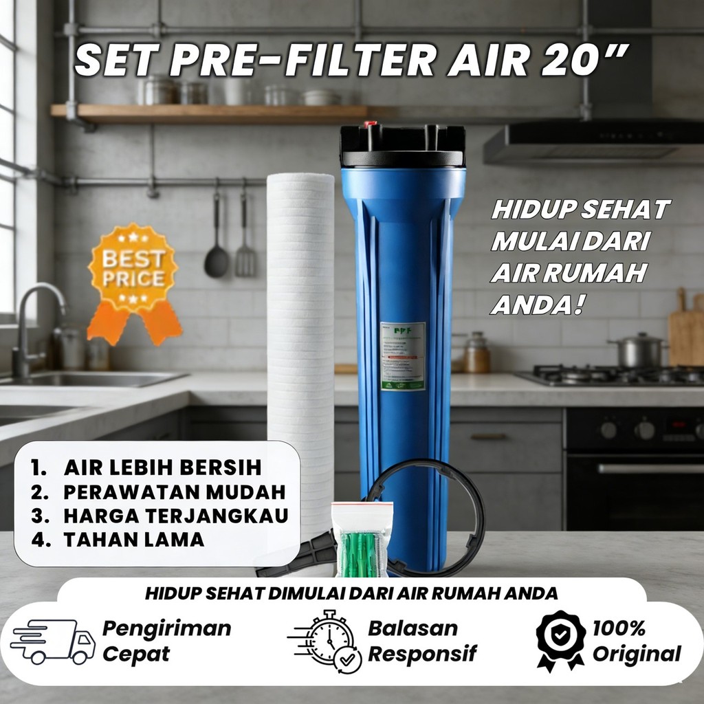 Housing Filter 20 Inch Biru / Transparan