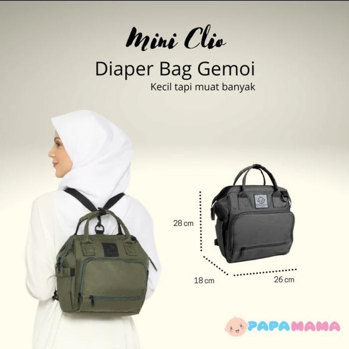 Papamama Diaper Bag Ransel - Tas Perlengkapan Bayi Mini Clio