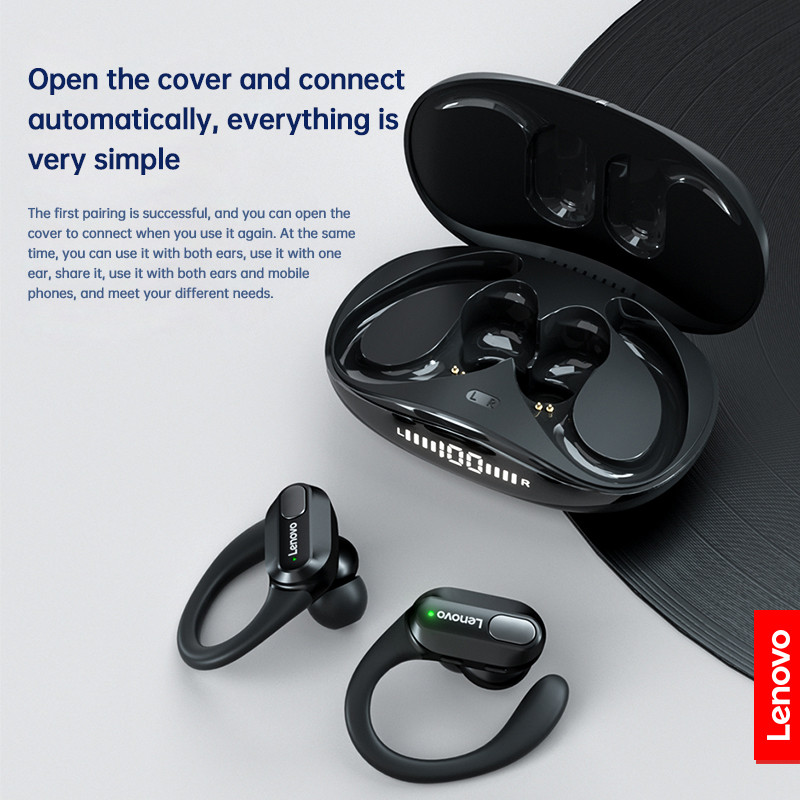 Original Lenovo XT80 Sports Wireless Earphones with Mics, LED Power Display,Hifi Stereo Sound