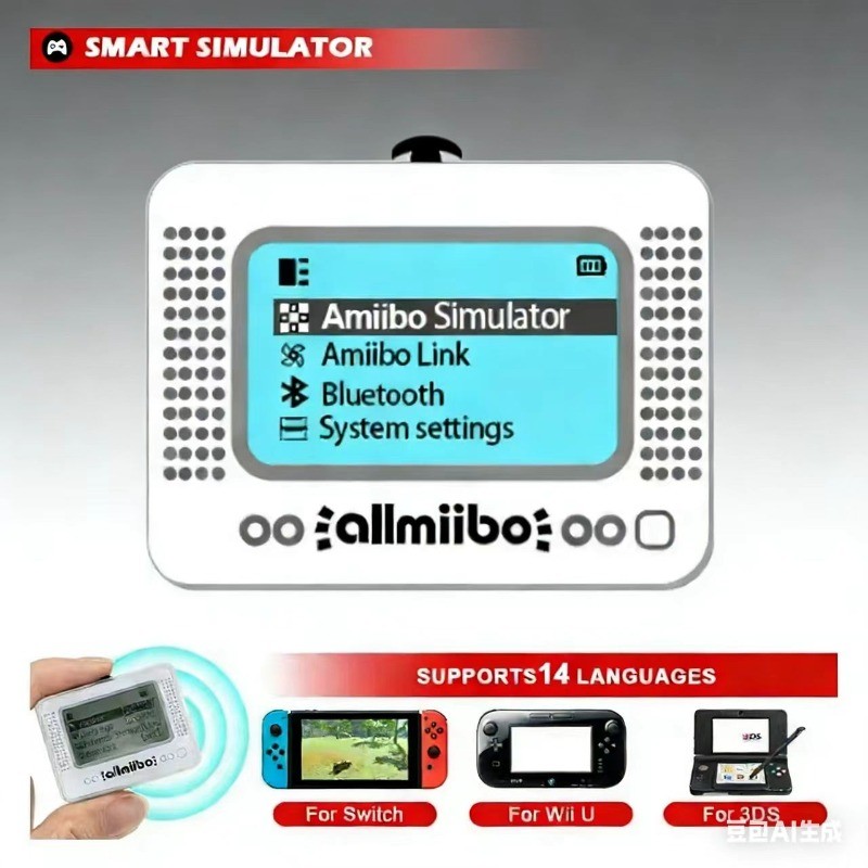 For Allmiibo Chargeable Intelligent Simulator Emulator Bluetooth-Compatible Universal Writer for