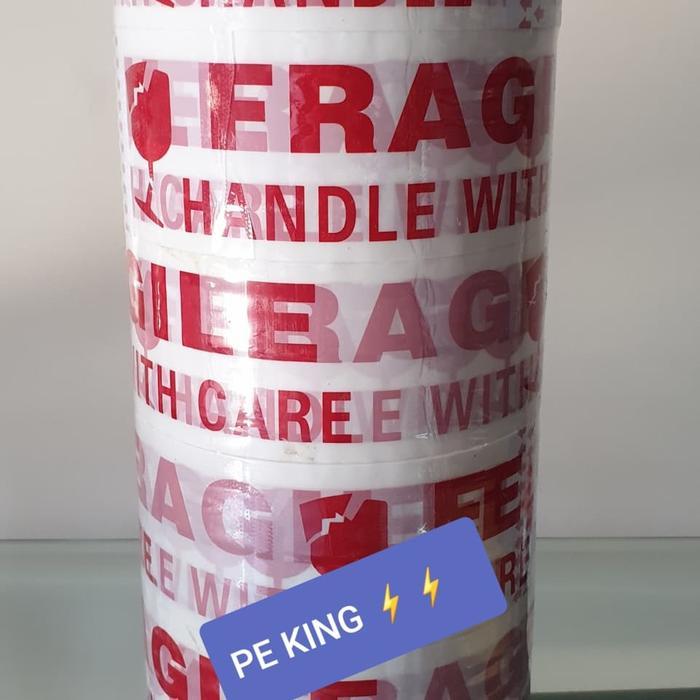 Isolasi Lakban Fragile 2" x 90 yd. Kirim kilat Surabaya 
