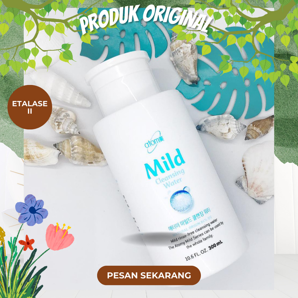 ATOMY MILD CLEANSING WATER | Melarutkan make-up tebal tanpa perlu menggosok berlebihan.