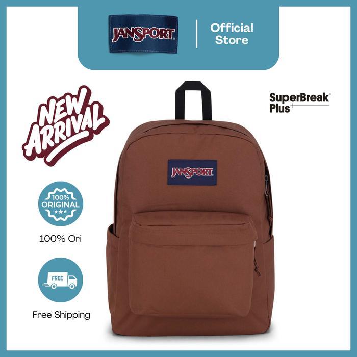 JanSport Tas Ransel Laptop / Backpack Kantor / Daypack Sekolah / Superbreak Plus Basic Brown