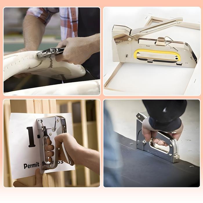 "New" Alat Staples Tembak Kertas Kayu Jok Motor Gun Tacker Steples Hekter Stapler Tembak Guntacker