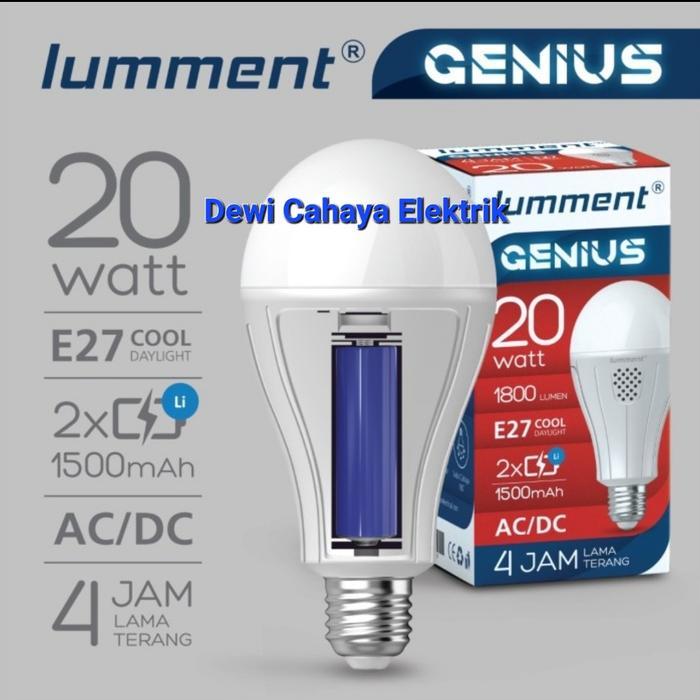 Aoki Olight- Lampu Emergency Led Bohlam Ac Dc Lumment Genius 20W