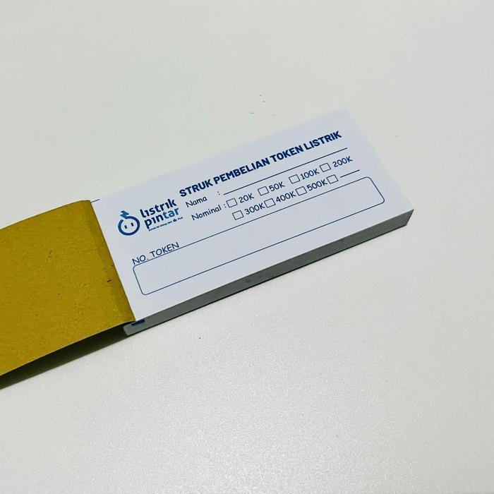 "New" Struk Token Listrik Struk Pembelian Token Listrik Nota Token Listrik Isi 100 Lembar