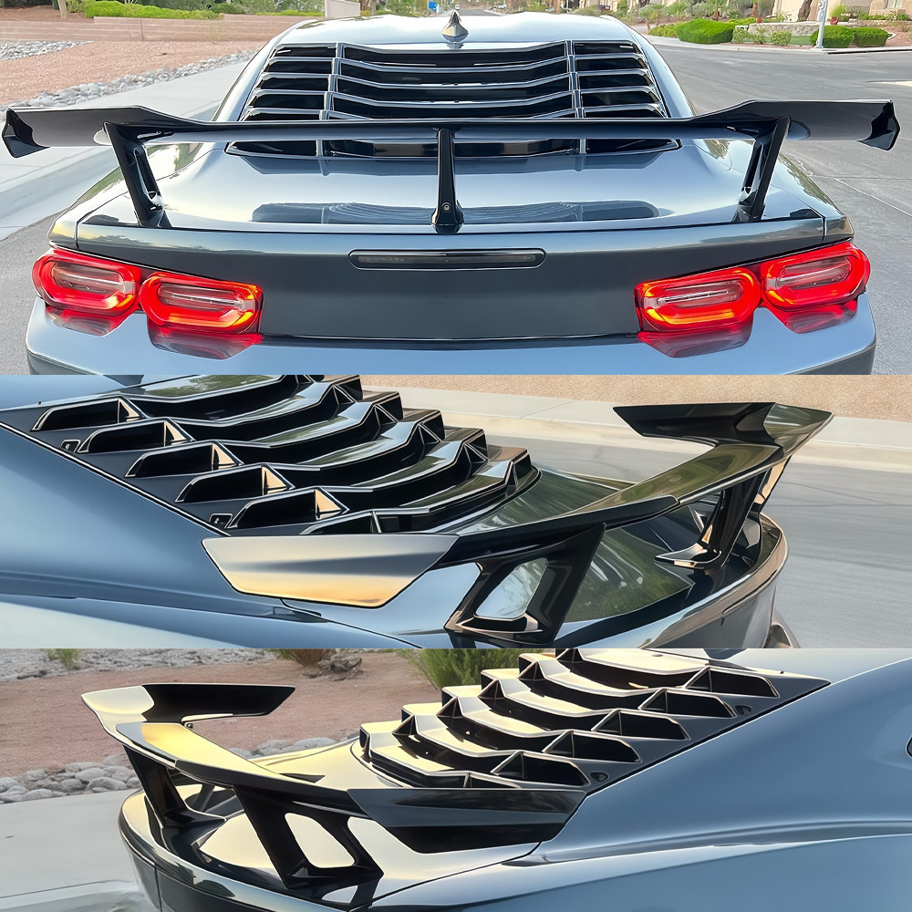 Gloss Black / Carbon Fiber ZL1 1LE Style Rear Spoiler Trunk Wing For Chevrolet Camaro SS RS LT ZL
