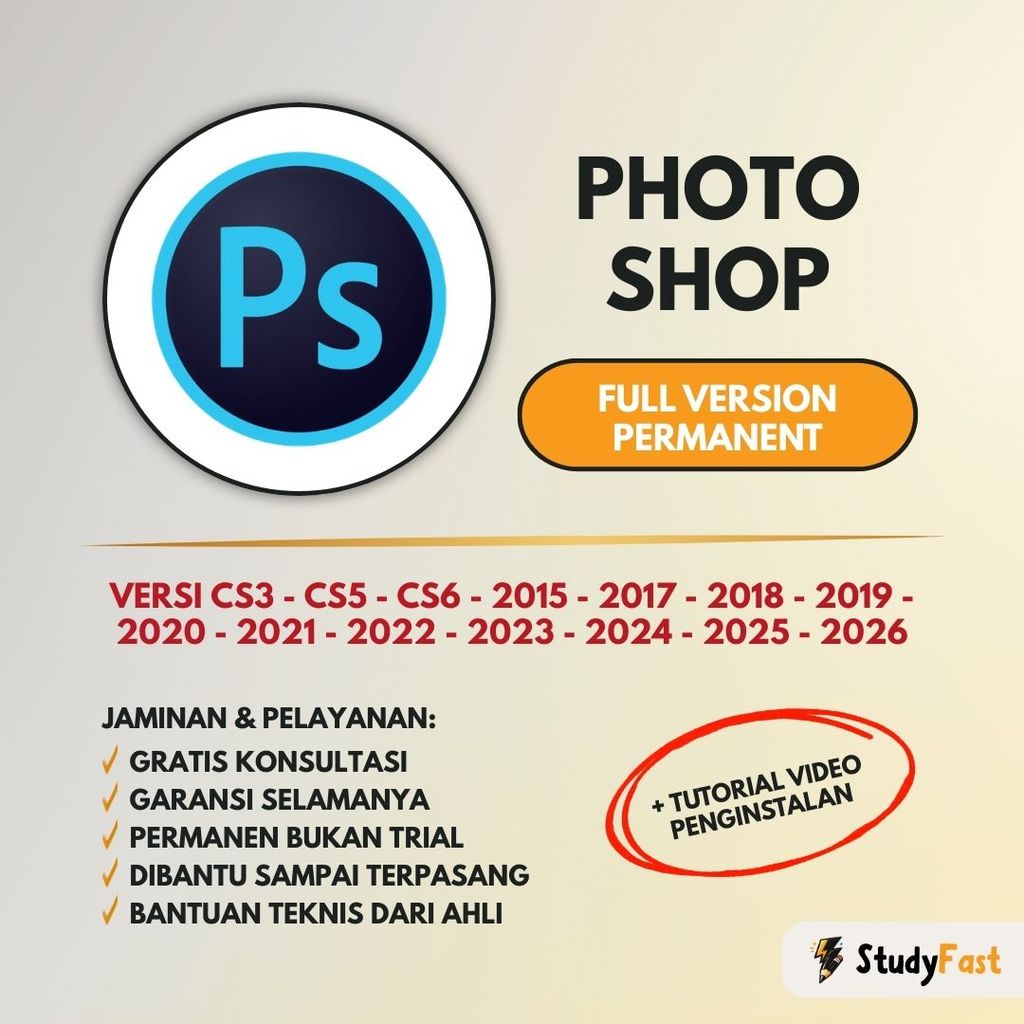 Adobe Photoshop 2026 Full Version Original (WIN & MAC) | Version 2021 / 2022 / 2023 / 2024 / 2025 / 