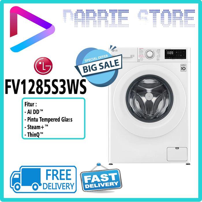 LG FV1285S3WS MESIN CUCI WASHER 8.5 KG FV-1285S3WS FV1285 1285S3WS