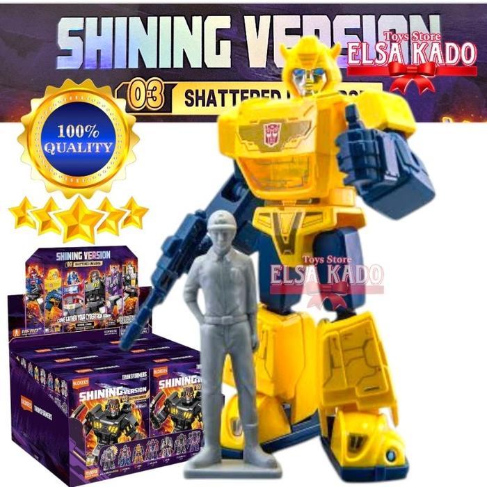 Blokees Transformers Shining Version 03 Shattered Universe Blindbox 1 Pcs Gacha Megatron / Orion Pax