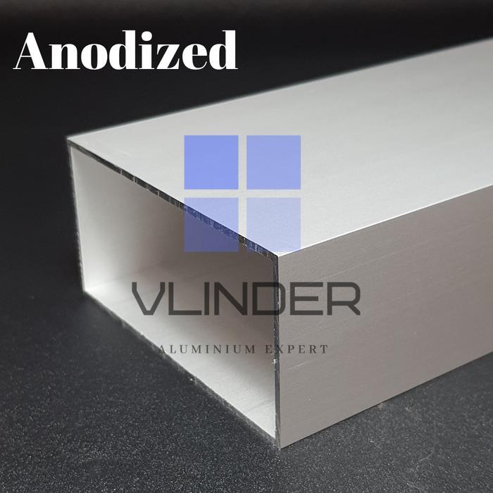 Hollow Aluminium 100 x 50 mm, t. 2 mm