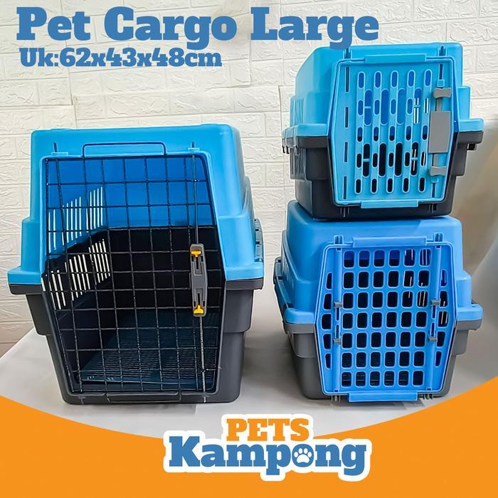 Opo Cat - Pet cargo Large Kandang Kucing hewan Pet carrier termasuk Tray ukuran Jumbo voyager pet