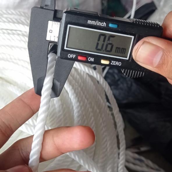 Tali Tambang 6mm Tambang Plastik PE Putih Tarik Ikat Kuat