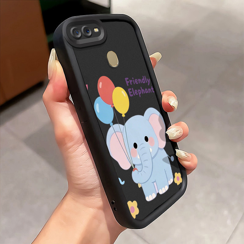Casing Hp OPPO A7 OPPO A5s OPPO A12 OPPO A12S A11k Case Casing pola Gajah dan sapi Kesing HP Cesing 