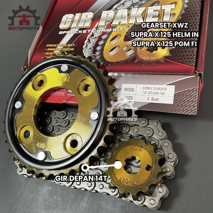 Terlaris Gear Gir Set Gir Paket Supra X 125 Helm In Supra X 125 Injeksi 36T Xwz Terlaris