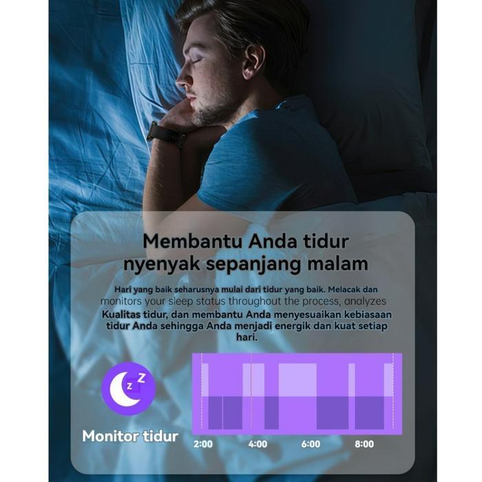 Bym Y3 Smartwatch Kesehatan Pria Wanita Layar 1.85" Hd Bluetooth Telepon Notifikasi Wa Jam Tangan