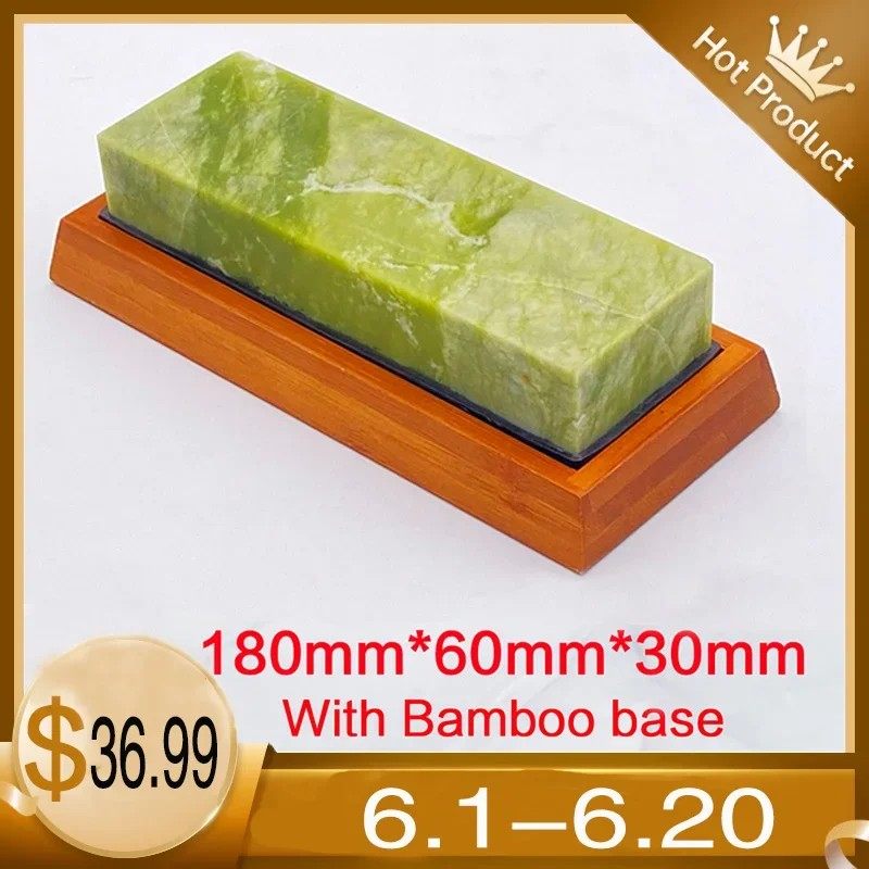 Natural Green Agate sharpening stone Whetstone Fine Grinding Polishing Shaved bar kitchen knife
