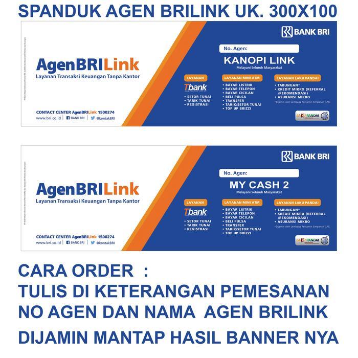 kbr Spanduk Agen BRILINK ukuran 300x100 cm