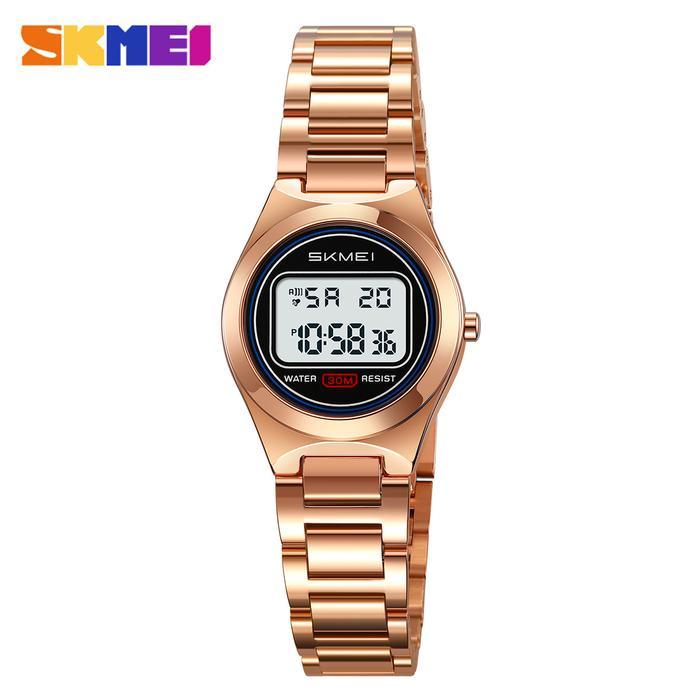 Jam Tangan Wanita Kecil Digital Tali Stainless SKMEI 2334