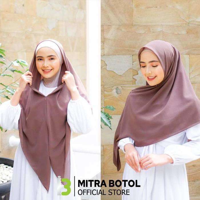 SIAPKIRIM HIJAB INSTANT BAHAN BELLA SQUARE LASER CUT RESLETING ZIPPER POLOS READY STOCK