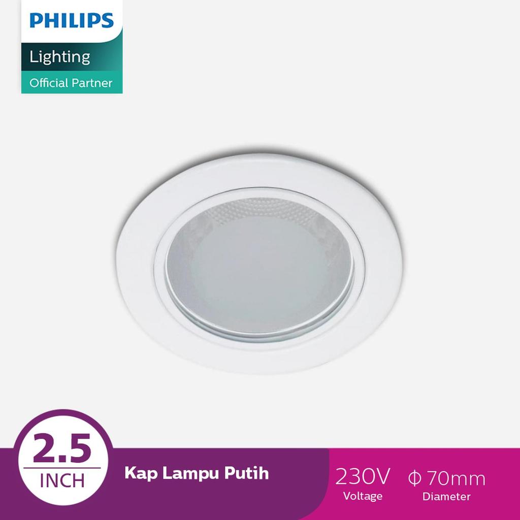 Philips Lampu Kap Rumah Downlight Glass Recessed NICKEL 13801 1X5W 230V - Nickel