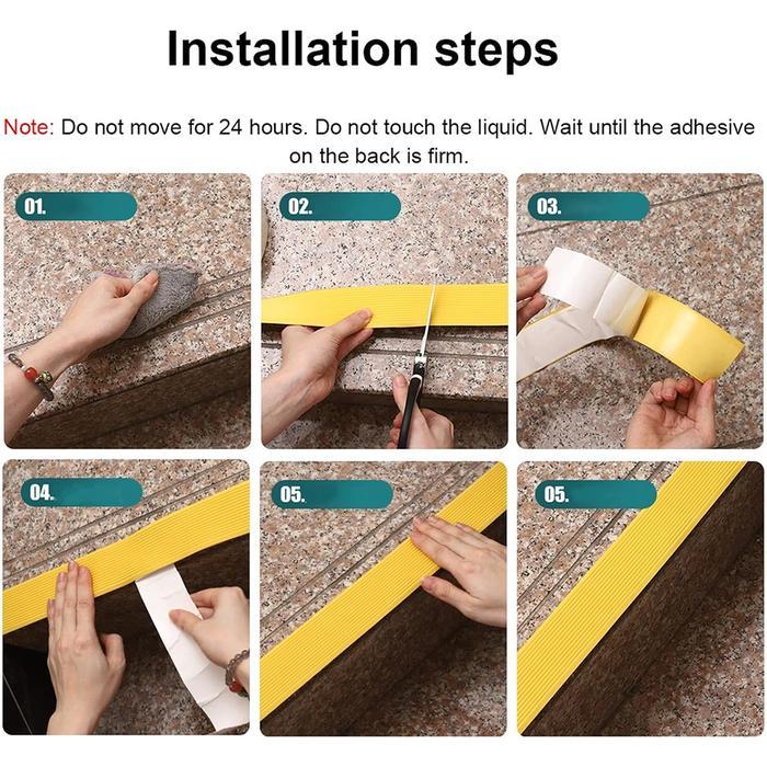 Lakban Stiker List Lantai Tangga Anti Slip Licin Selip Tape Sticker Lis Tangga