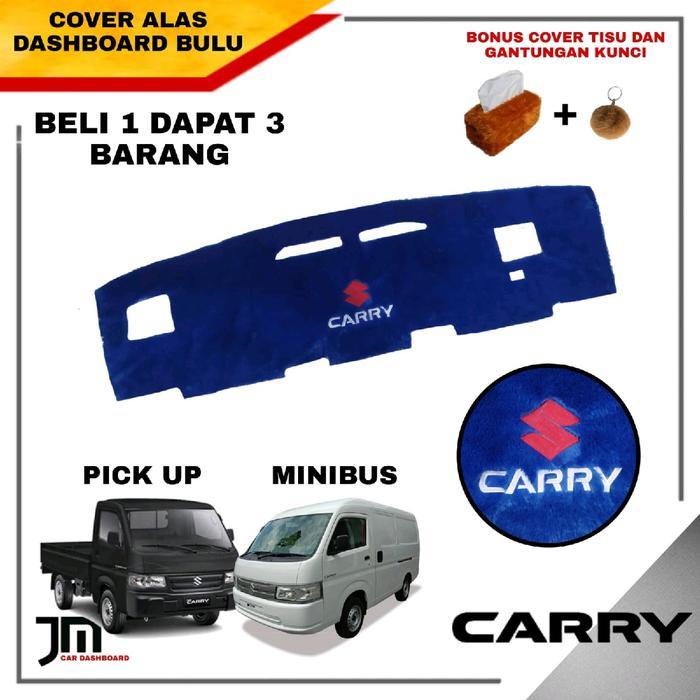 Cover Alas Karpet Pelindung Dashboard Mobil Suzuki Carry New / Carry Tayo Bulu Bordir Custom Nama