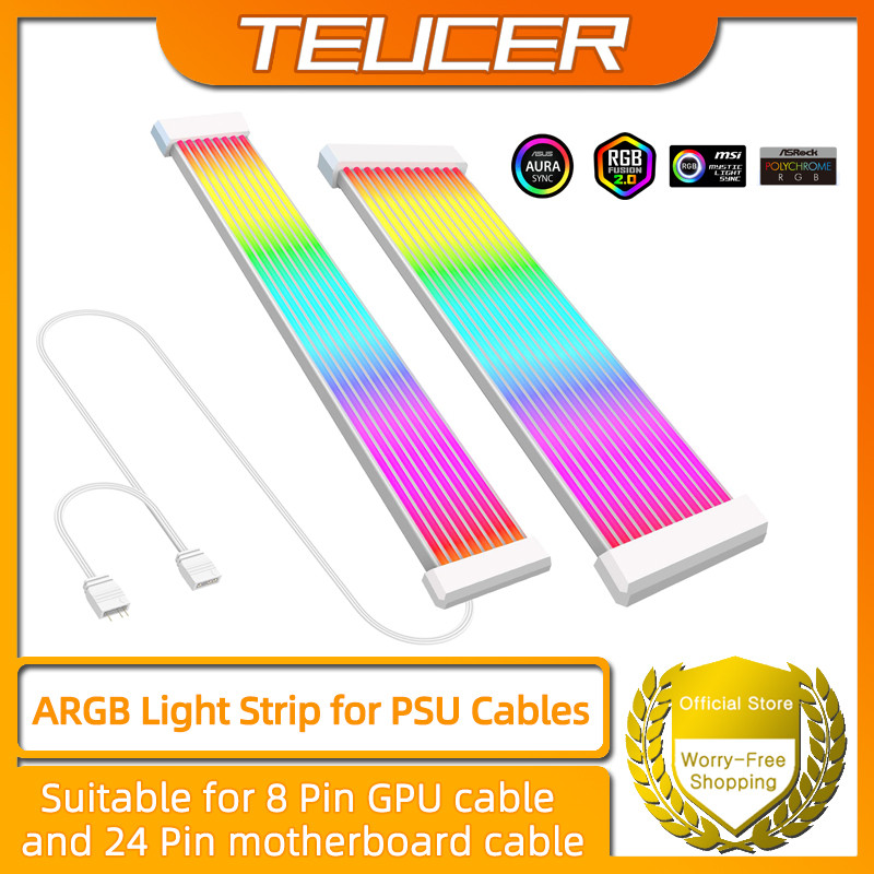 PC RGB Light Strip Suitable for PSU Cable PC RGB GPU Cable 5V 3Pin ARGB Sync PC Extension Cable for