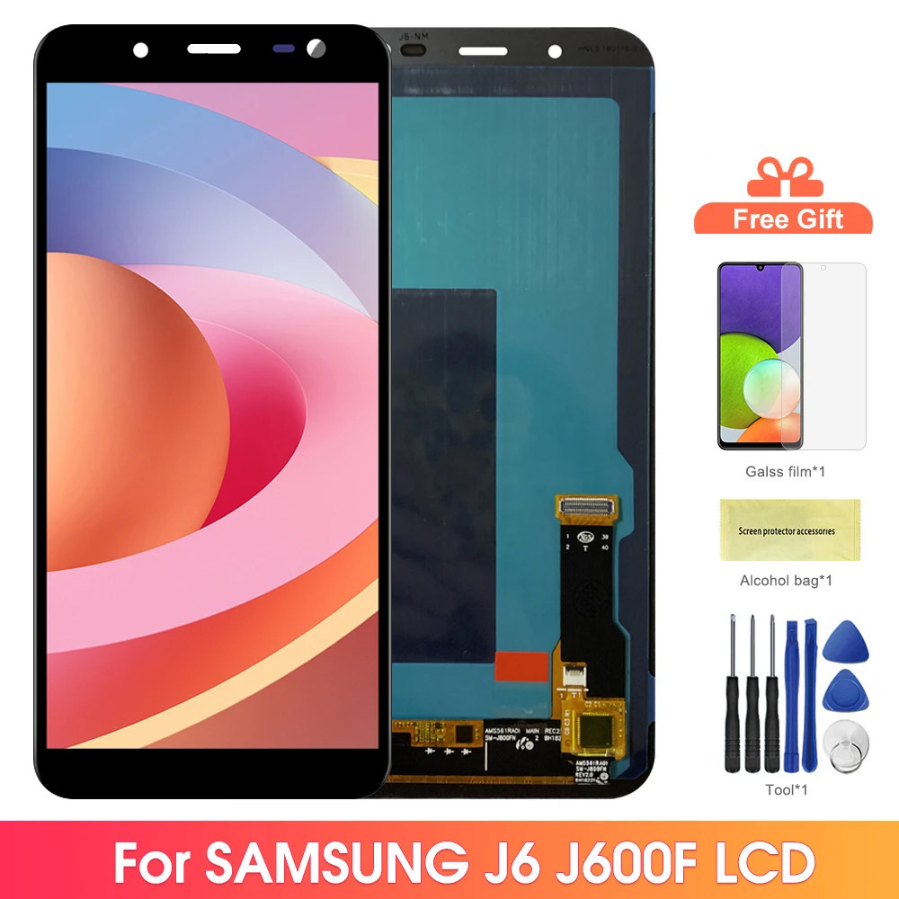 AMOLED J600 Display Screen, for Samsung Galaxy J6 J600 J600F J600G J600FN J600L Lcd Display Touch