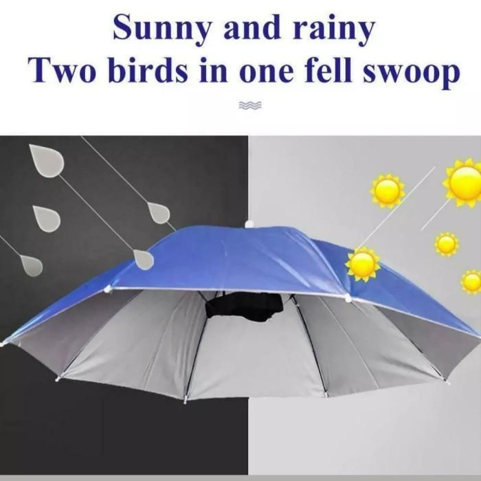 "New" Payung Topi Pelindung Kepala Caping Mancing Berkebun Pantai Ringan Praktis Anak Dewasa Besar