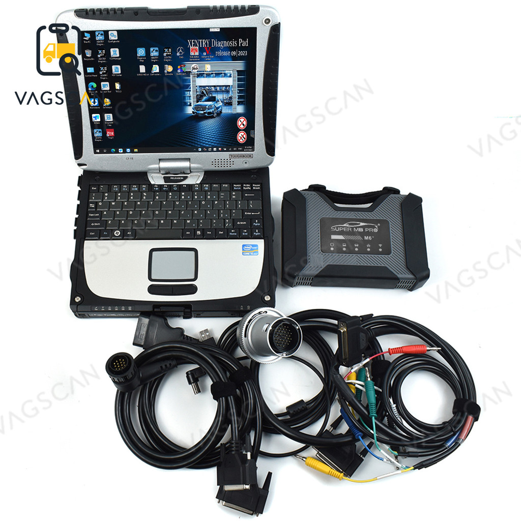 SPECIAL 2023.03 for SUPER MB PRO M6+ with Multiplexer Wireless Star Diagnosis Tool +CF19 CF-19 Lapto