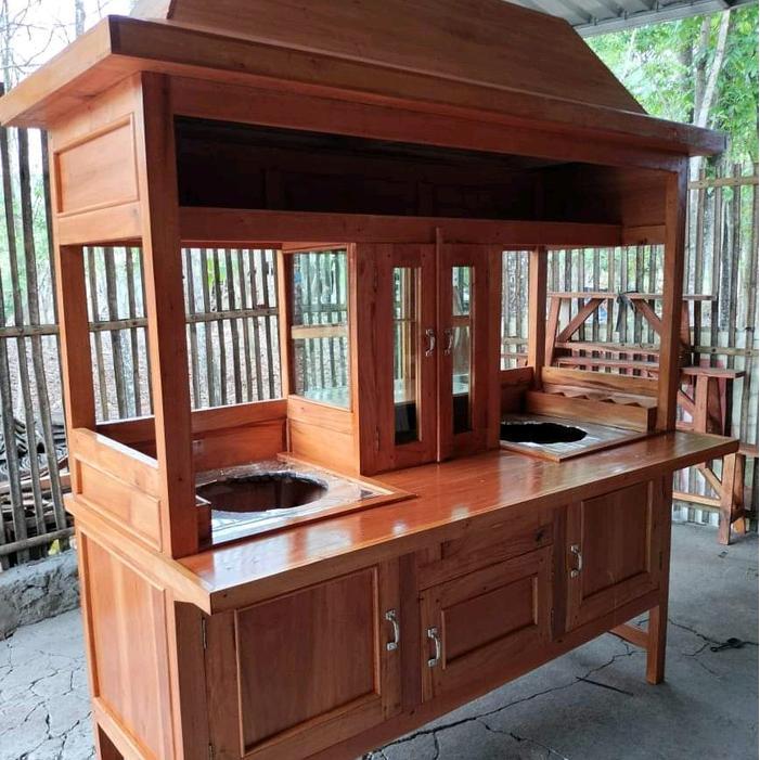 Gerobak mie ayam bakso kayu mahoni