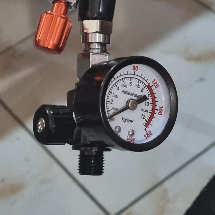 Air Regulator Spray Gun Black